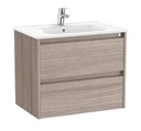 Conjunto Unik Tenet (mueble base c/2 cajones y lavabo) 685x460x565 mm, roble city texturizado, (A851776402)