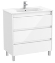 Conjunto Unik Tenet (mueble base c/3 cajones y lavabo) 785x460x740 mm, blanco brillo, (A851781806)