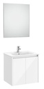 Conjunto Pack Tenet (mueble base c/2 puertas, lavabo, espejo y aplique LED) 585x460x565 mm, blanco brillo, (A851783806)