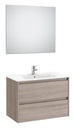 Conjunto Pack Tenet (mueble base c/2 cajones, lavabo, espejo y aplique LED) 785x460x565 mm, roble city texturizado, (A851787402)
