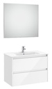 Conjunto Pack Tenet (mueble base c/2 cajones, lavabo, espejo y aplique LED) 785x460x565 mm, blanco brillo, (A851787806)