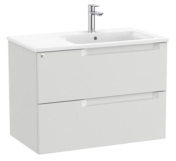 Conjunto Aleyda Unik (mueble base c/2 cajones y lavabo a la derecha) 805x460x565 mm, gris piedra, (A851815514)