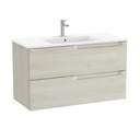 Conjunto Aleyda Unik (mueble base c/2 cajones y lavabo centrado) 1005x460x565 mm, blanco madera, (A851819525)