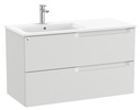 Conjunto Aleyda Unik (mueble base c/2 cajones y lavabo asimétrico a la izquierda) 1005x460x565 mm, gris piedra, (A851820514)