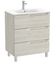 Conjunto Aleyda Unik (mueble base c/3 cajones y lavabo) 705x460x740 mm, blanco madera, (A851822525)