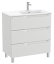 Conjunto Aleyda Unik (mueble base c/3 cajones y lavabo asimétrico a la derecha) 805x460x740 mm, gris piedra, (A851823514)