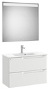 Conjunto Aleyda Pack (mueble base compacto c/2 cajones, lavabo y espejo LED) 805x380x565 mm, gris piedra, (A851832514)