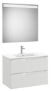 Conjunto Aleyda Pack (mueble base c/2 cajones, lavabo centrado y espejo LED) 805x460x565 mm, gris piedra, (A851836514)