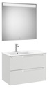 Conjunto Aleyda Pack (mueble base c/2 cajones, lavabo a la izquierda y espejo LED) 805x460x565 mm, gris piedra, (A851837514)