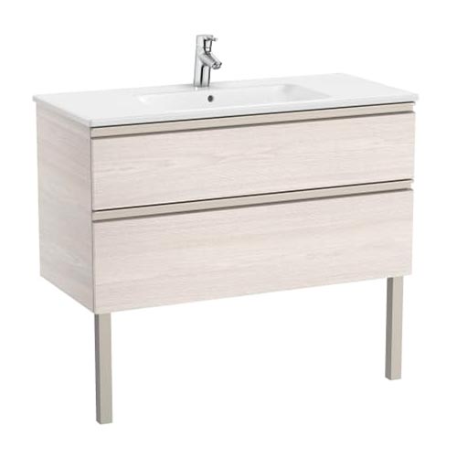 Conjunto Unik The Gap (mueble base c/2 cajones y lavabo centrado) 1005x460x537 mm, fresno nórdico, (A851852434)