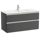 Conjunto Unik The Gap (mueble base c/2 cajones y lavabo centrado) 1005x460x537 mm, blanco mate, (A851852509)