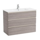 Conjunto Unik The Gap (mueble base c/3 cajones y lavabo centrado) 1005x460x763 mm, roble city texturizado, (A851853402)