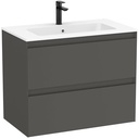 Conjunto Unik Tenue (mueble base c/2 cajones y lavabo) 805x460x650 mm, ónix, (A851934531)
