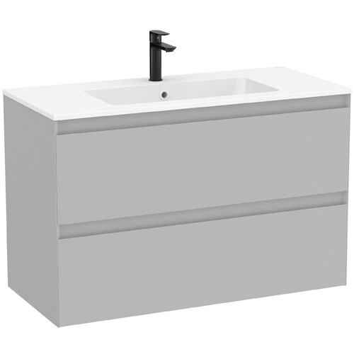 Conjunto Unik Tenue (mueble base c/2 cajones y lavabo) 1005x460x650 mm, perla, (A851935530)