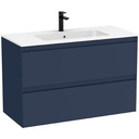 Conjunto Unik Tenue (mueble base c/2 cajones y lavabo) 1005x460x650 mm, azul noche, (A851935538)