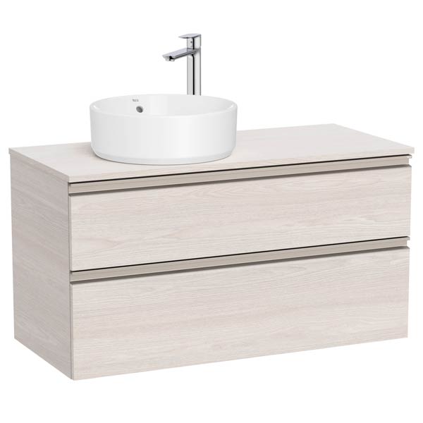 [PROCA851959434] Mueble base The Gap c/2 cajones, p/lavabo de sobre encimera izquierda, 1000x460x537 mm, fresno nórdico, (A851959434)