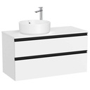Mueble base The Gap c/2 cajones, p/lavabo de sobre encimera izquierda, 1000x460x537 mm, blanco mate, (A851959509)