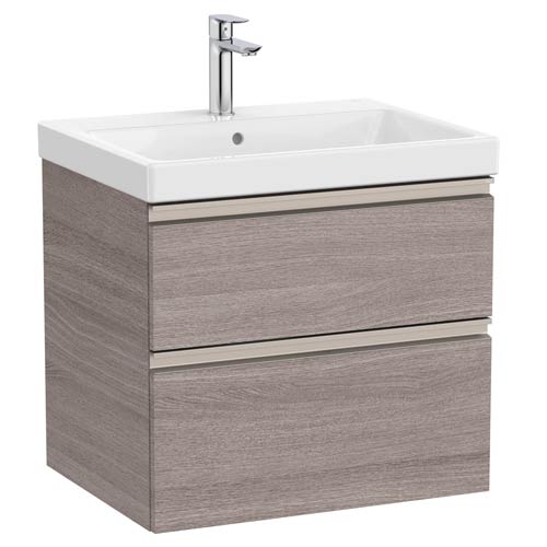 Conjunto Unik The Gap (mueble base c/2 cajones y lavabo plus centrado) 600x460x575 mm, roble city texturizado, (A851963402)