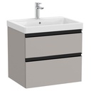 Conjunto Unik The Gap (mueble base c/2 cajones y lavabo plus centrado) 600x460x575 mm, gris mate, (A851963547)