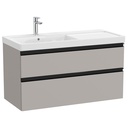 Conjunto Unik The Gap (mueble base c/2 cajones y lavabo plus izquierda) 1000x460x575 mm, gris mate, (A851966547)