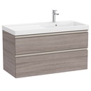 Conjunto Unik The Gap (mueble base c/2 cajones y lavabo plus derecha) 1000x460x575 mm, roble city texturizado, (A851967402)