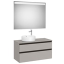 Conj. Pack The Gap (mueble base c/2 cajones, p/lav. sobre enc. izq. y espejo LED) 1000x460x537 mm, gris mate, (A851971547)