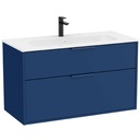 Conjunto Unik Optica (mueble base c/2 cajones y lavabo) 990x455x580 mm, azul acero, (A851984551)