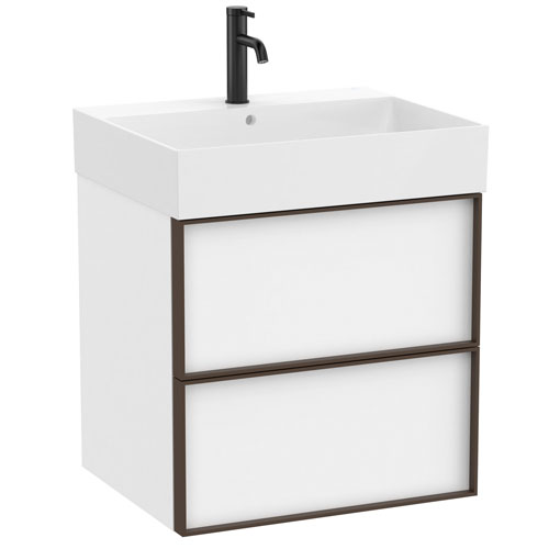 Conjunto Unik Inspira (mueble base c/2 cajones y lavabo) 600x490x685 mm, blanco mate, (A851990509)