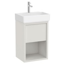 Unik Tura (mueble base compacto de una cajón, estante abierto inferior y lavabo) 450x360x600 mm, olmo claro, (A852023565)