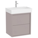 Unik Tura (mueble base de dos cajones y lavabo) 600x430x600 mm, gris noble claro, (A852026559)