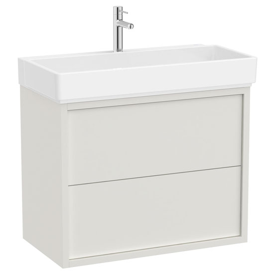 Unik Tura (mueble base de dos cajones y lavabo) 800x430x600 mm, blanco roto, (A852033558)