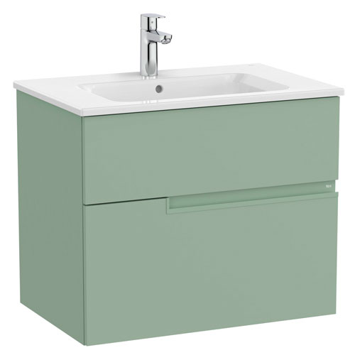 Conjunto Unik Victoria-N (mueble base con dos cajones y lavabo) 705x460x583 mm, verde savia, (A852096564)