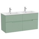 Conjunto Unik Victoria-N (mueble base c/4 cajones y lavabo doble) 1191x460x583 mm, verde savia, (A852099564)