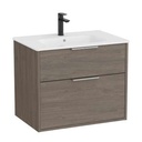 Conjunto Unik Optica (mueble base compacto c/2 cajones y lavabo), 705x460x580 mm, roble oscuro, (A852452537)
