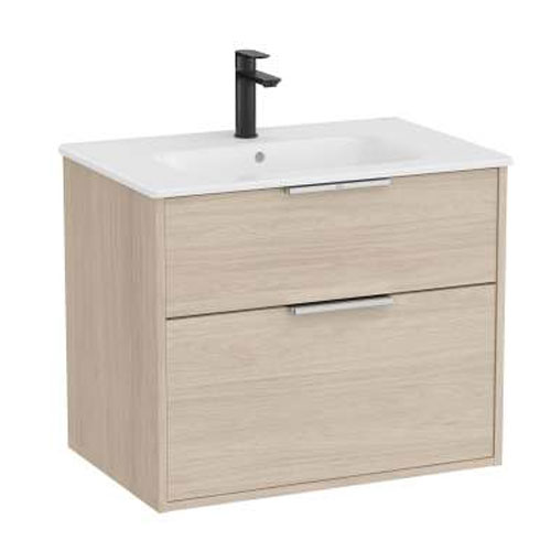 Conjunto Unik Optica (mueble base compacto c/2 cajones y lavabo), 705x460x580 mm, fresno claro, (A852452541)