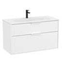 Conjunto Unik Optica (mueble base compacto c/2 cajones y lavabo), 1000x455x580 mm, blanco mate, (A852454509)