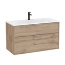 Conjunto Unik Optica (mueble base compacto c/2 cajones y lavabo), 1000x455x580 mm, nogal, (A852454517)