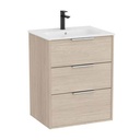 Conjunto Unik Optica (mueble base c/3 cajones y lavabo), 605x455x755 mm, fresno claro, (A852456541)