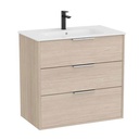 Conjunto Unik Optica (mueble base c/3 cajones y lavabo), 805x455x755 mm, fresno claro, (A852457541)