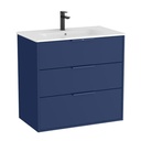 Conjunto Unik Optica (mueble base c/3 cajones y lavabo), 805x455x755 mm, azul acero, (A852457551)