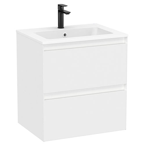 Conjunto Unik Tenue (mueble base c/2 cajones y lavabo) 600x460x650 mm, blanco mate (A852485529)