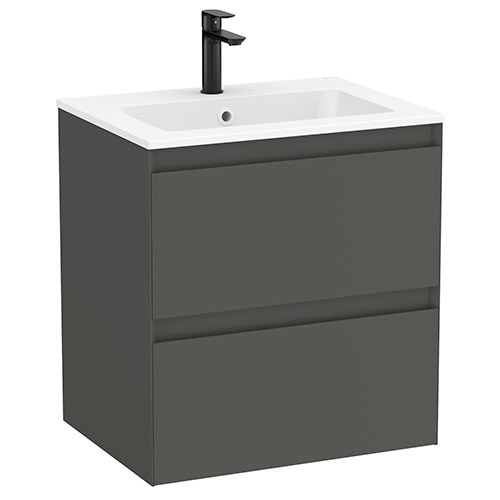 [PROCA852485531] Conjunto Unik Tenue (mueble base c/2 cajones y lavabo) 600x460x650 mm, onix (A852485531)