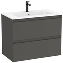 Conjunto Unik Tenue (mueble base c/2 cajones y lavabo) 800x460x650 mm, onix (A852486531)