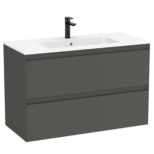 [PROCA852487531] Conjunto Unik Tenue (mueble base c/2 cajones y lavabo) 1000x460x650 mm, onix (A852487531)
