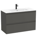 Conjunto Unik Tenue (mueble base c/2 cajones y lavabo) 1000x460x650 mm, onix (A852487531)