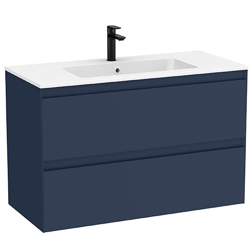 Conjunto Unik Tenue (mueble base c/2 cajones y lavabo) 1000x460x650 mm, azul noche (A852487538)