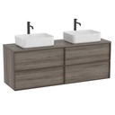 Mueble base Inspira c/4 cajones p/lavabo de encimera o sobre encimera, 1576x486x565 mm, magnolia, (A852523556)