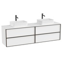 Mueble base Inspira c/4 cajones p/lavabo de encimera o sobre encimera, 1976x486x565 mm, blanco mate, (A852524509)