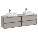 Mueble base Inspira c/4 cajones p/lavabo de encimera o sobre encimera, 1976x486x565 mm, gris arena, (A852524510)