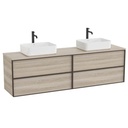 Mueble base Inspira c/4 cajones p/lavabo de encimera o sobre encimera, 1976x486x565 mm, pino blanco, (A852524546)